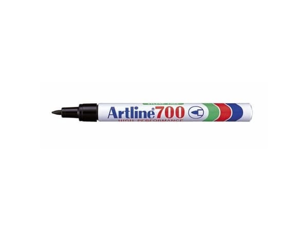 Marker, Artline, EK700, 0,7MM, Spids sort, permanent - (12 stk.)