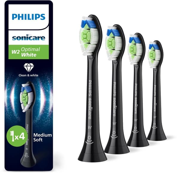 Philips Sonicare W2 Optimal White -hammasharjan päät - musta - 4 kpl