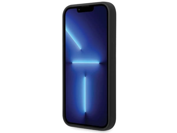 BMW Silicone Metal Logo iPhone 15 Pro Max Case - Black