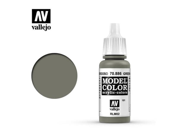 Vallejo 70.886, 17 ml, Grønn, Grå, Matte, Flaske