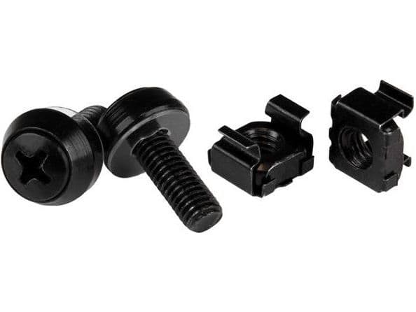 StarTech.com CABSCREWM6B, Ruuvi, Musta, 50 kpl, 230 g
