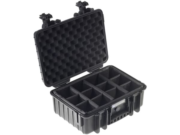 B&amp;W outdoor.cases Type 4000 - Kovakotelo - polypropeeni - musta