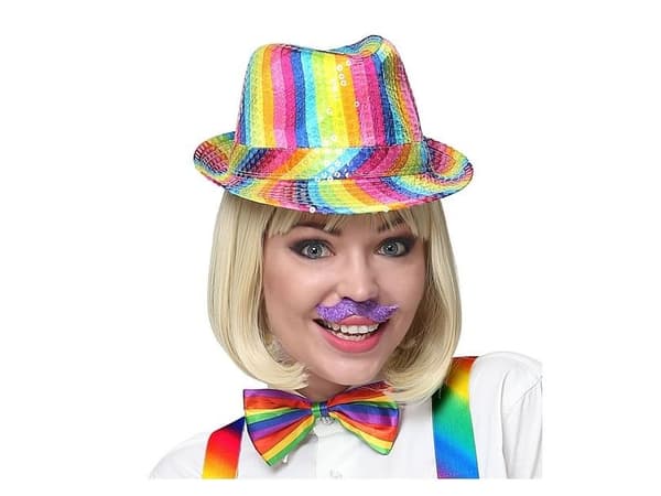 Neon overskæg 5 stk