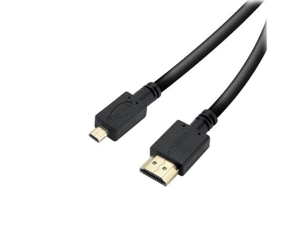 Vivanco VVVHDMI15MICRO, 1,5 m, HDMI Typ A (standard), HDMI Typ D (micro), Svart