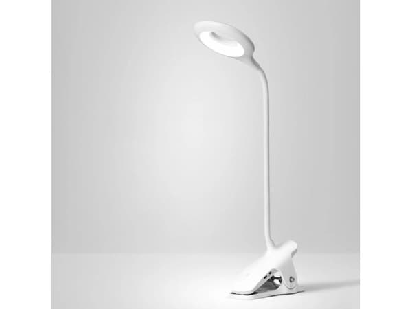 Mini Wozinsky Wireless LED Reading Lamp with Clip + USB-C Cable - White