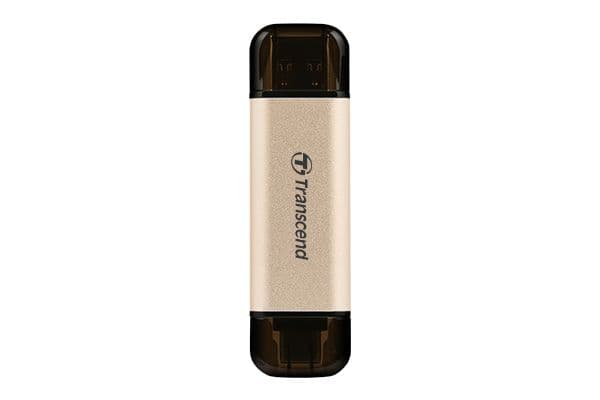 Transcend JetFlash 930C - USB-minne - 128 GB - USB 3.2 Gen 1 / USB-C - guld