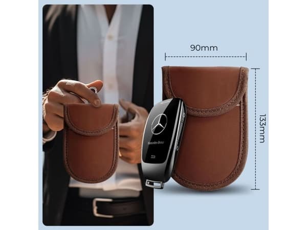 Tech-Protect avainkotelo RFID-signaalin esto KLR100, ruskea
