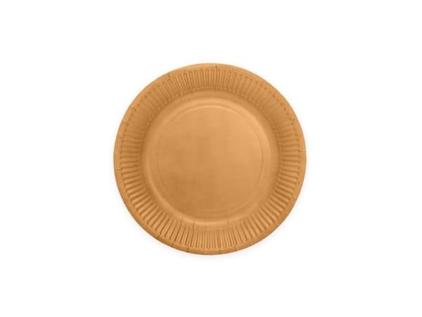 Guld paptallerkner, 18cm 20 stk