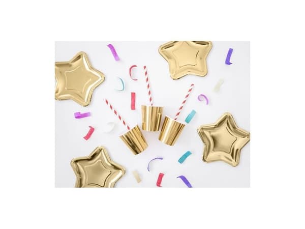 Stjerne tallerkner metallic, Guld
