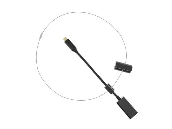 Deltaco HDMI-AR11, HDMI Type-A, USB Type-C, musta