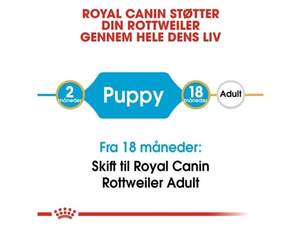 Royal Canin Rottweiler Puppy torrfoder för valpar – 12 kg