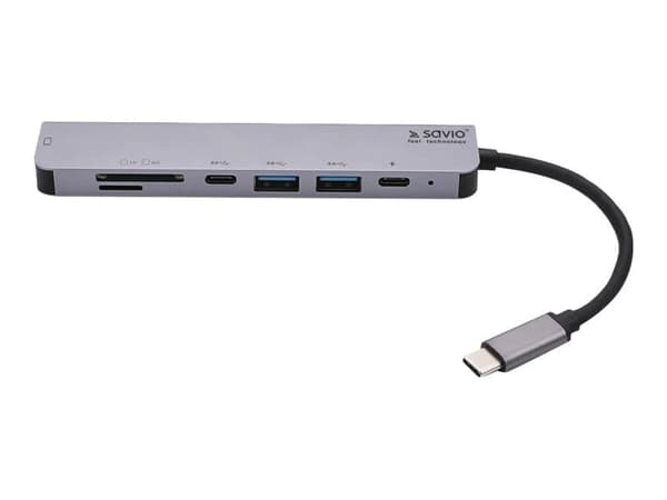 SAVIO AK-47 - Dokkingstasjon - USB-C - HDMI