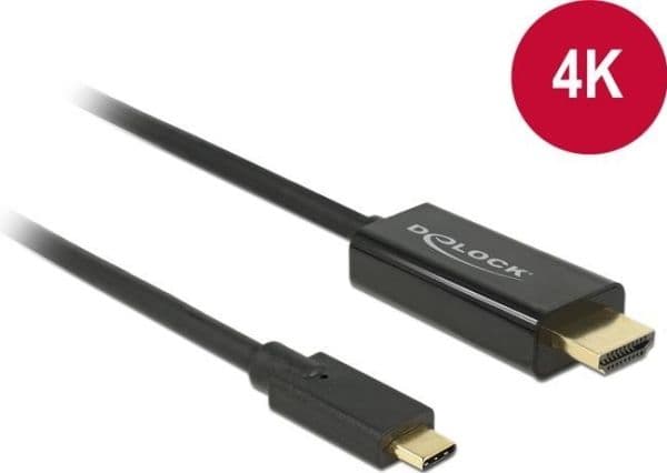 Delock - Ekstern videoadapter - Parade PS171 - USB-C - HDMI - svart