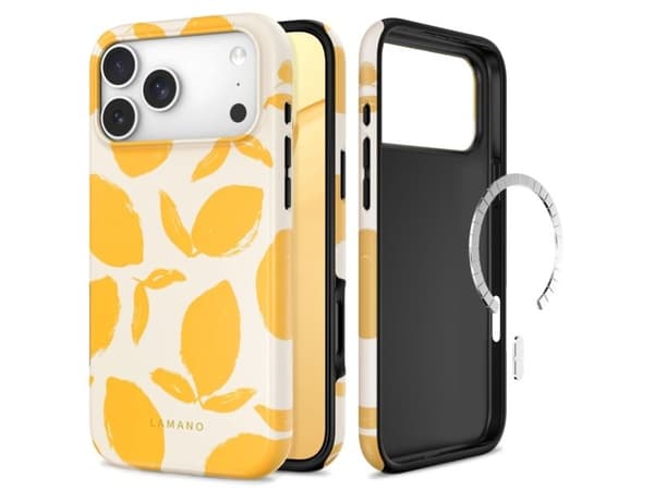 Tech-Protect Lamano MagSafe case for iPhone 18 Pro / 17 Pro - yellow and white