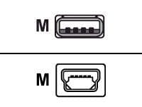 Zebra USB-A to USB mini-B Cable, 1 m, USB A, Mini-USB B, Uros/uros