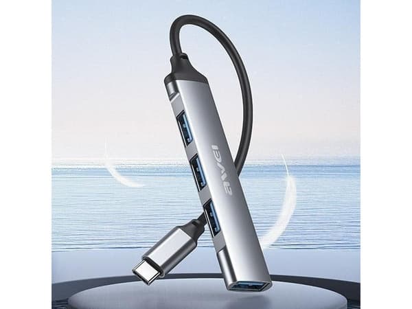 Awei HUB CL-150T 4xUSB-A, svart