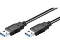 MicroConnect - USB-kabel - USB typ A (hane) till USB typ A (hane) - USB 3.0 - 1 m - svart