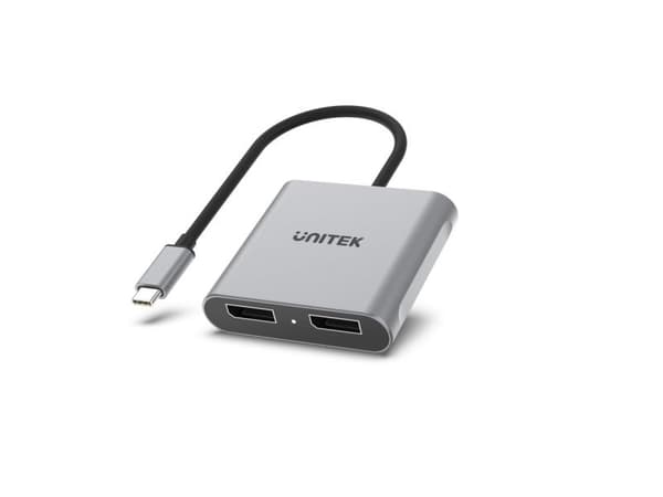 Unitek USB-adapter V1404A USB-C - HDMI x2 Silver (V1404A)