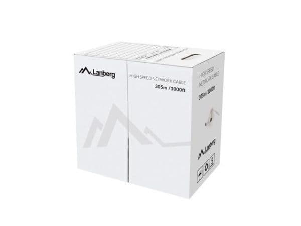 Lanberg - Samlet kabel - 305 m - UTP - CAT 5e - solid - svart
