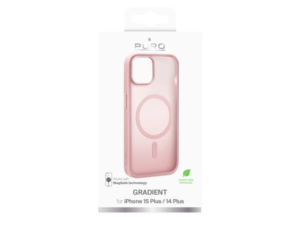 PURO PUIPC1561GRADIENTLGR, Mobilskal, Apple, iPhone 15 Plus, 17 cm (6.7"), Rosa