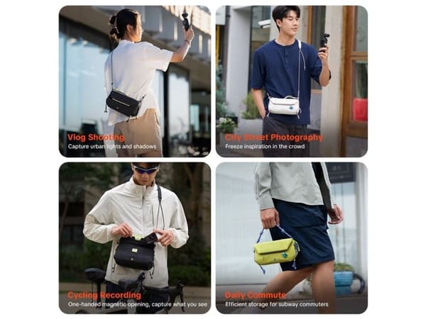 PGYTECH OneGo, Unisex, axelremsväska, Grön, Lime, Monokromatiskt, Polyester, Polyester