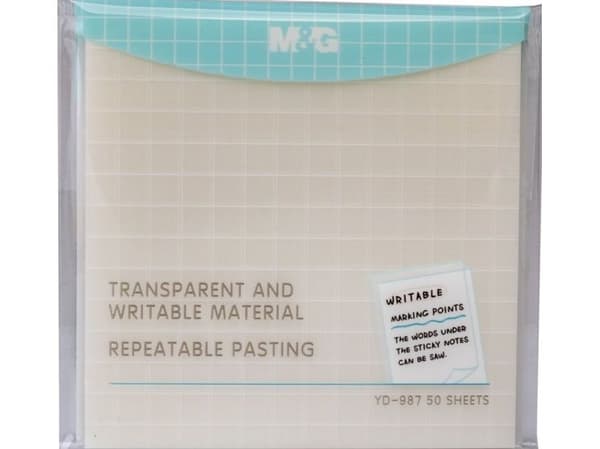 Transparenta sticky notes 50K 76x76 M&G