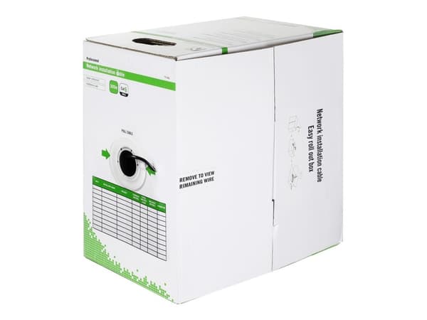 DELTACO - Bulkkabel - 305 m - UTP - CAT 6 - utomhus, solid - svart