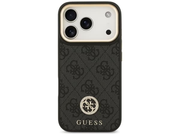 Guess 4G Strass MagSafe-deksel til iPhone 17 Pro - Svart