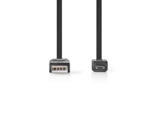 Nedis CCGP60410BK10, 1 m, USB A, Micro-USB B, USB 2.0, Sort
