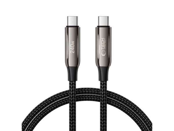 Tech-Protect USB-C til USB-C kabel 1 m - svart (5906302370603)