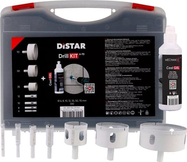 DISTAR borrkroneset DRILLKIT 6-70 + COOLGEL