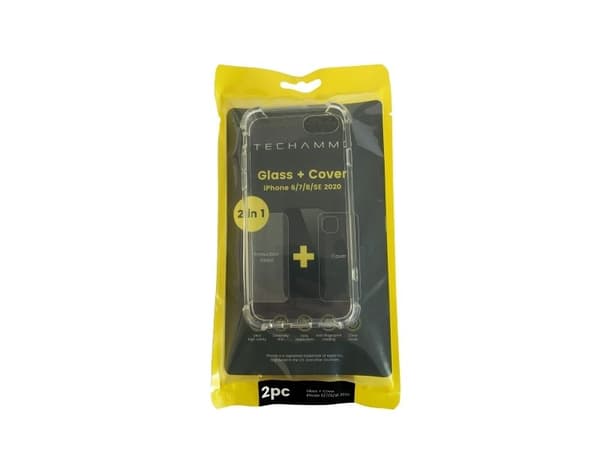 Techammo beskyttelsesglas + cover til iPhone® 6/7/8/SE