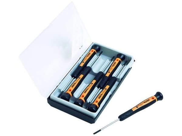 Elektronik skruetrækkersæt lige/PH 6dele
