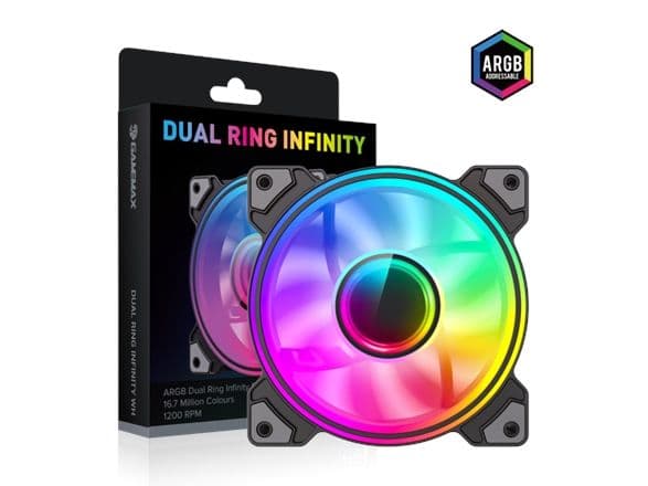 GameMax Dual Ring Infinity BK fläkt
