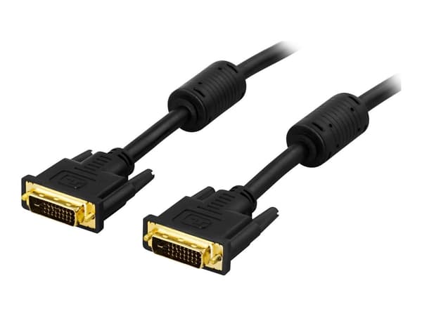 DELTACO - DVI-kabel - DVI-D (hann) til DVI-D (hann) - 3 m