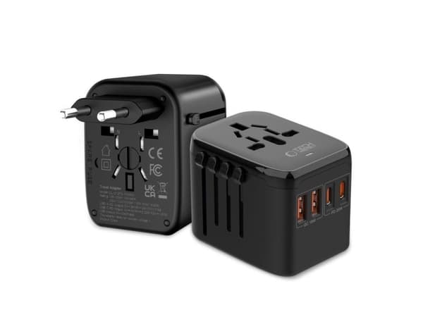 Tech-Protect TA200 adapter EU/UK/US/AU - svart
