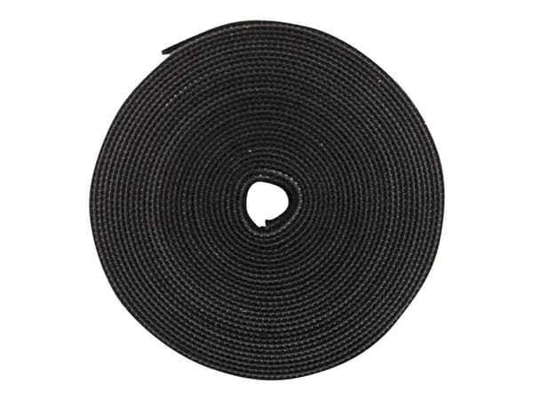 DELTACO CM05S - Kabelbinderrulle - 5 m - sort