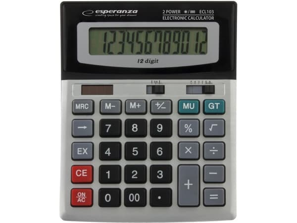 Esperanza ECL103 - Skrivebordskalkulator - 12 sifre