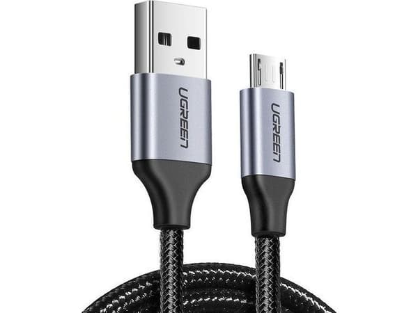 Kaapeli USB do Micro USB UGREEN QC 3.0 2.4A 1m (czarny)