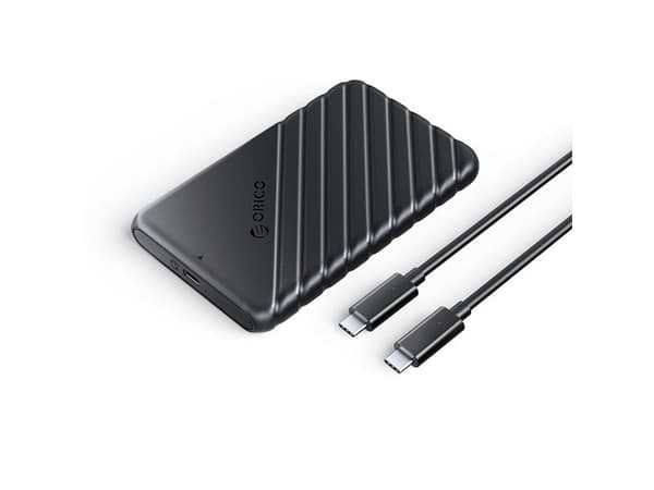 2,5" HDD/SSD USB-C 3.1 6Gbps -tallennusteline - musta