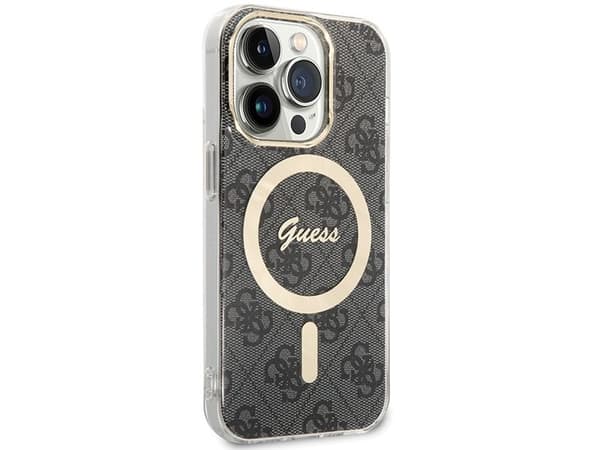 Guess IML 4G MagSafe Case for iPhone 15 Pro Black