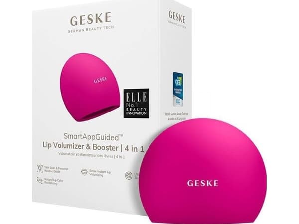Geske silikonkåpe/leppeforstørrer 4-i-1 med app (magenta)