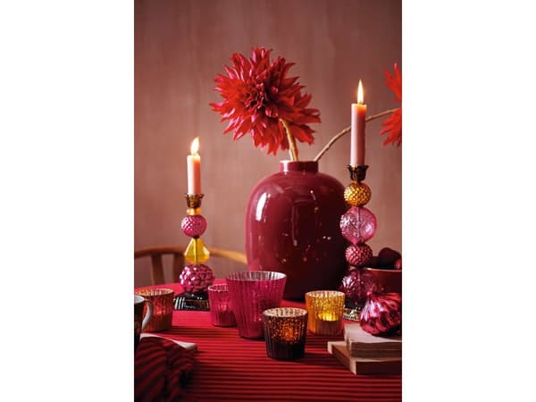 PIP Studio Candle GlassBead Red23.5cm