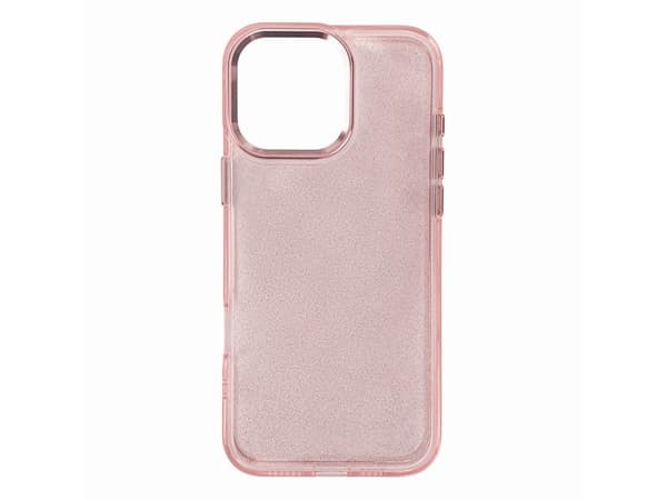 Glitter Deksel til iPhone 16 Pro Max - rosa med glitter
