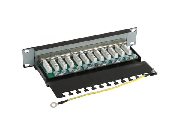 InLine 76213S, RJ-45, Cat6, Sort, Rackmontering, 1U, 254 mm