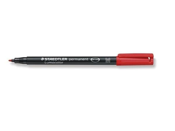 STAEDTLER Lumocolor 317 - Markør - permanent - rød - 1 mm - medium
