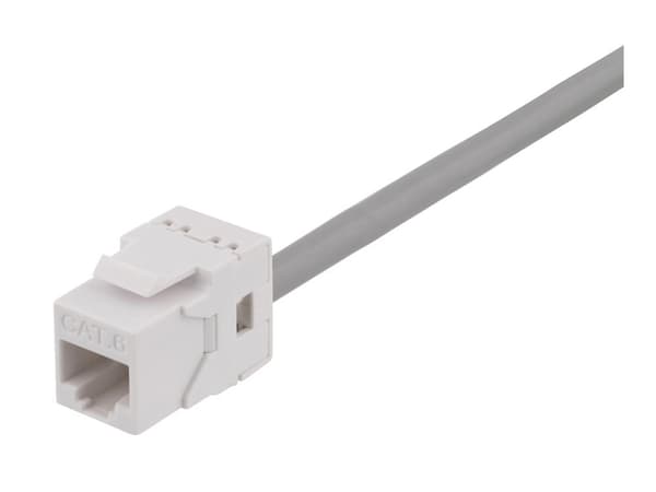 DELTACO - Modulär insättning - CAT 6 - RJ-45 - vit