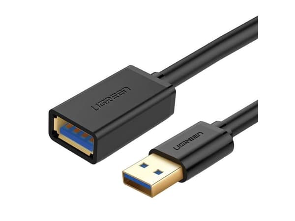 USB-kaapeli Ugreen USB-A - USB-A 1 m musta (10368B)
