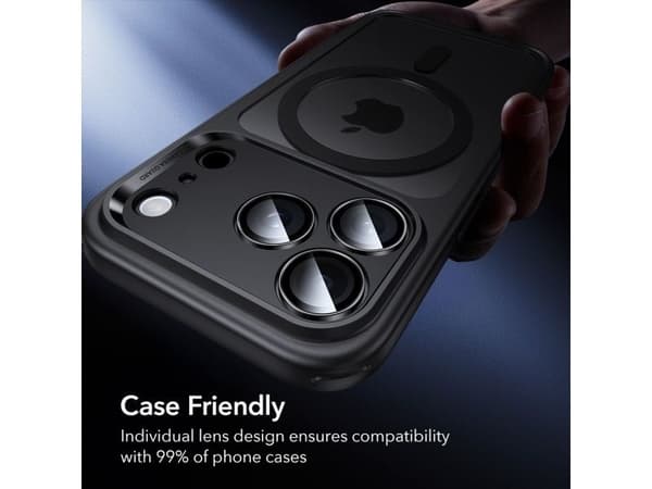 ESR beskyttelse til kamera ESR ARMORITE CAMERA PROTECTOR for iPhone 14 Pro / Pro Max / 15 Pro / Pro Max / 16 Pro / Pro Max / 17 Pro / Pro Max sort