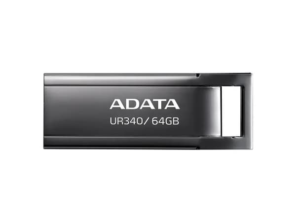 ADATA UR340 - USB-flashstasjon - 64 GB - USB 3.2 Gen 1 - svart